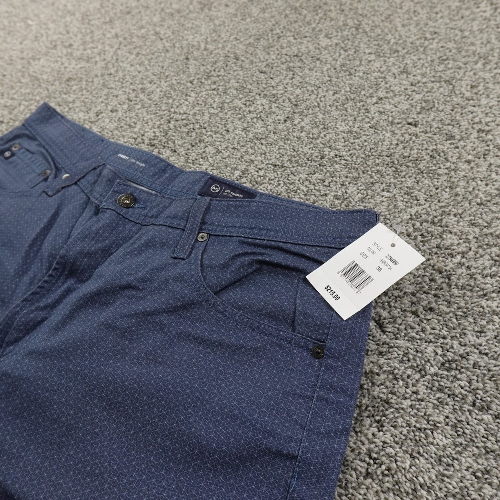NEW AG Adriano Goldschmied Jeans Mens 36X34 Blue Pants Everett Slim Straight